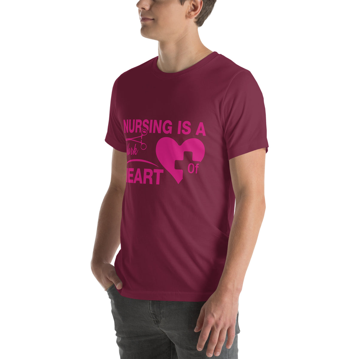 Nursing Is a Work of Heart Unisex T-Shirt