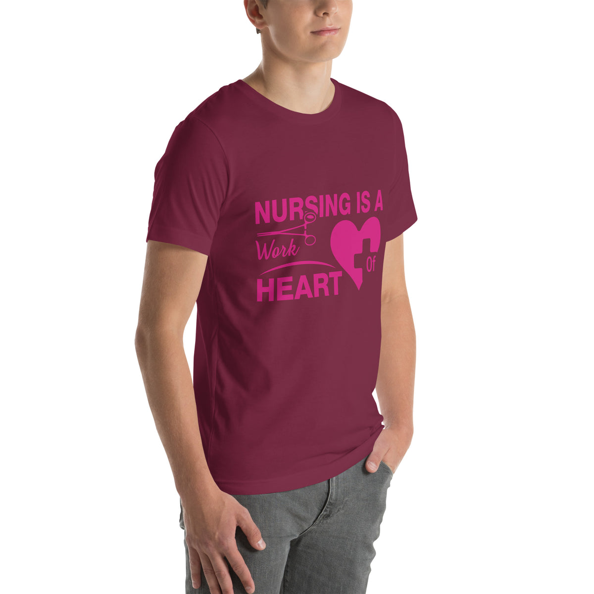 Nursing Is a Work of Heart Unisex T-Shirt
