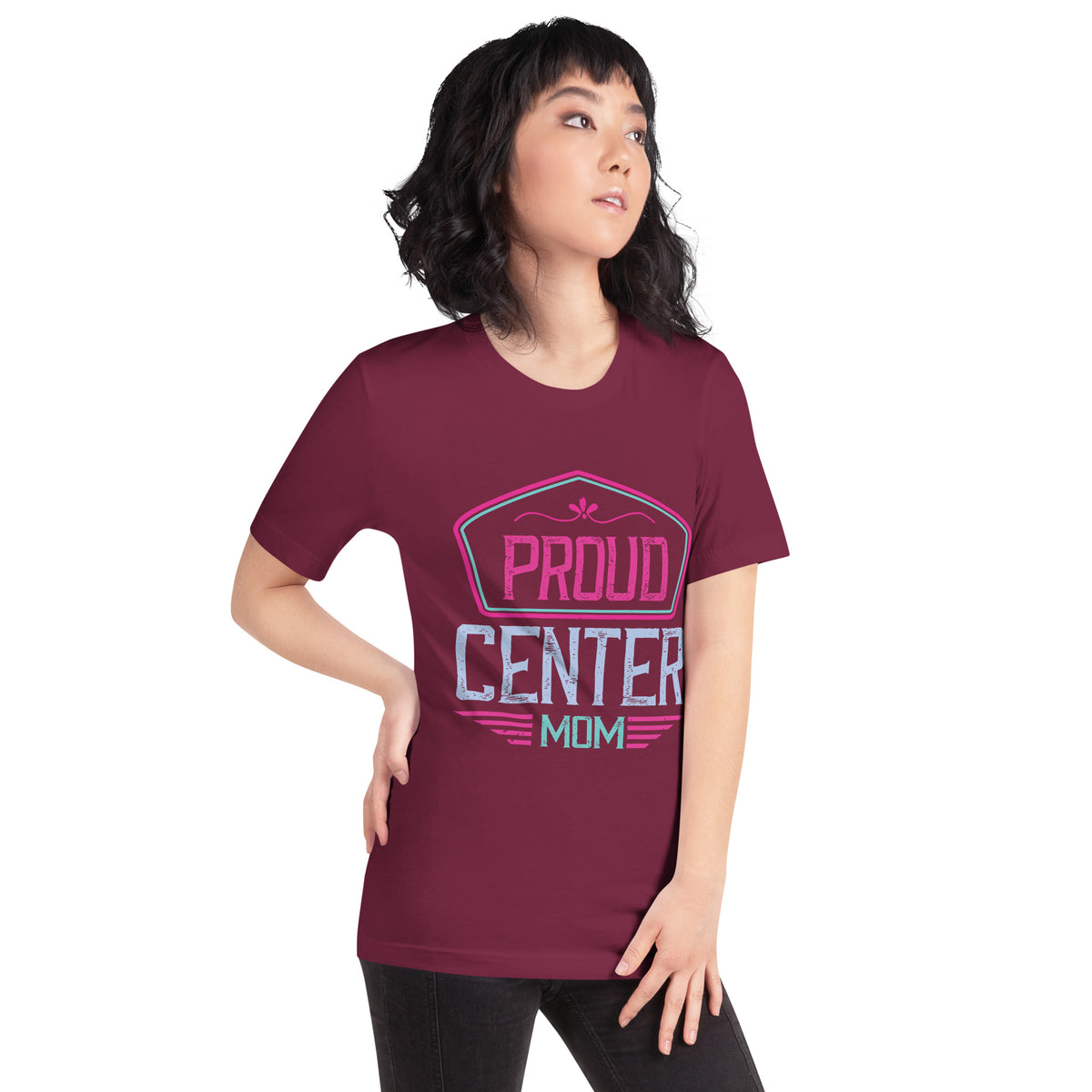 Proud Center Mom Unisex T-Shirt