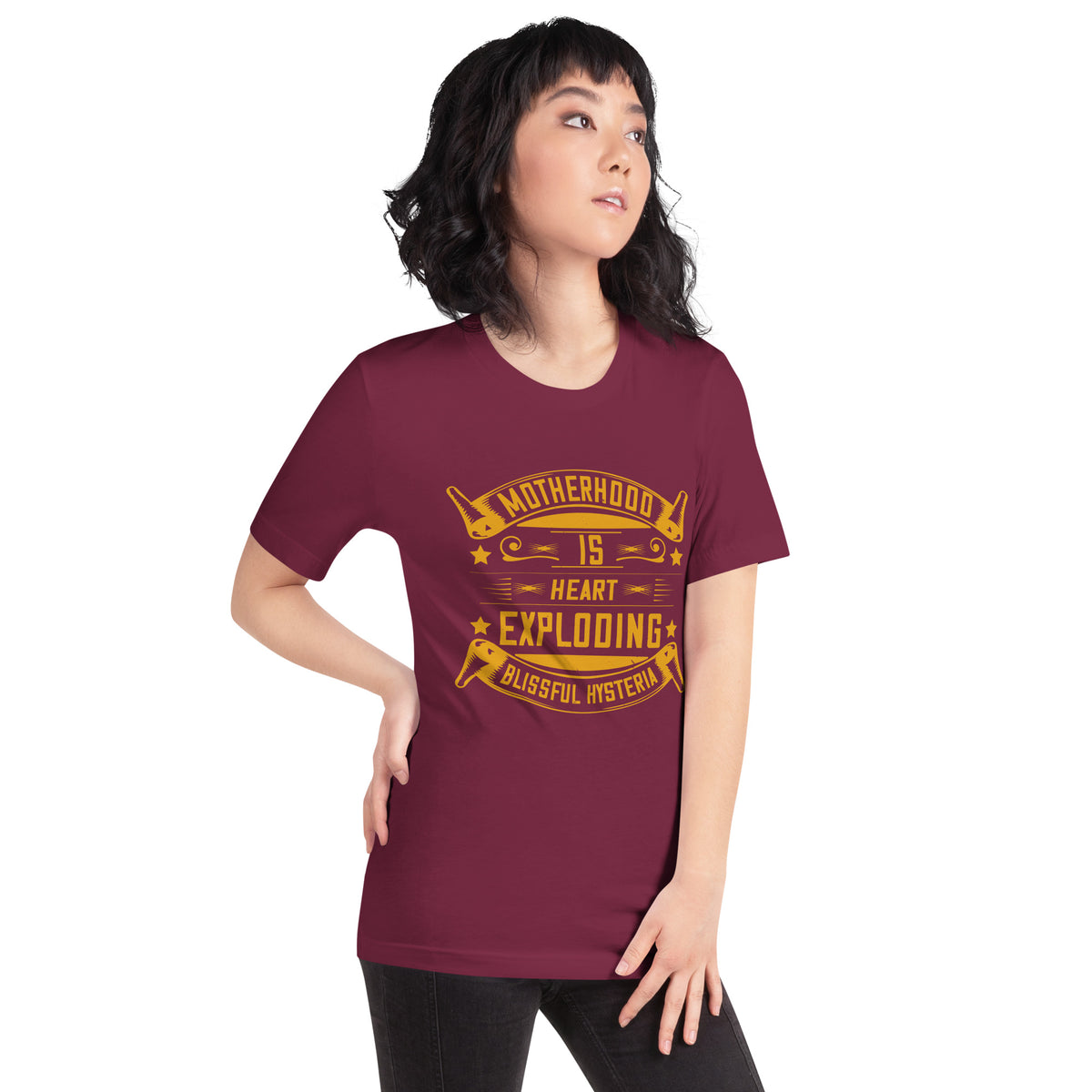 Motherhood Is Heart-Exploding Blissful Hysteria Unisex T-Shirt