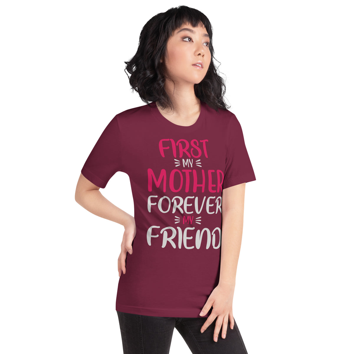 First My Mother, Forever My Friend – Tall Pink Unisex T-Shirt