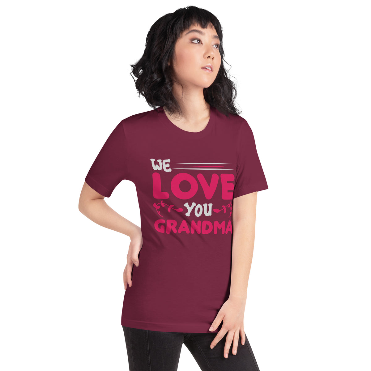 We Love You Grandma – Pink Vines Unisex T-Shirt