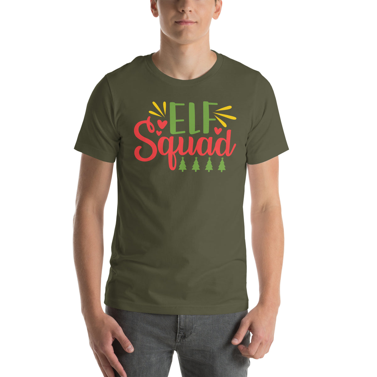 Elf Squad Christmas – Pine Trees Unisex T-Shirt