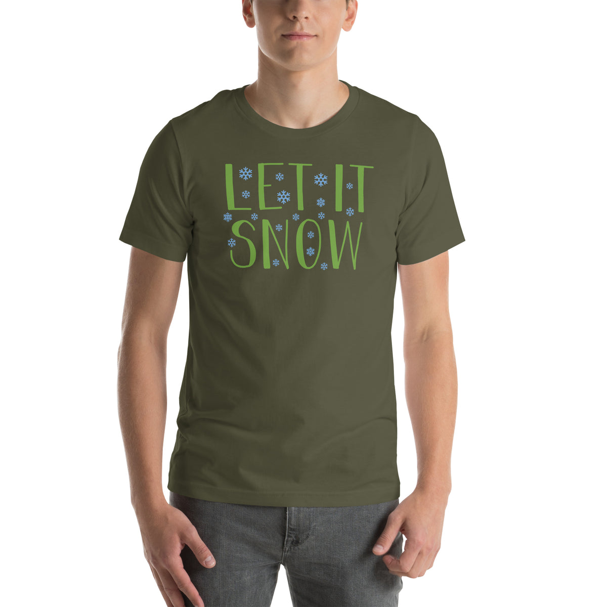 Let It Snow Christmas – Snowflakes Unisex T-Shirt