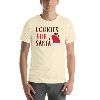 Cookies for Santa Christmas – Santa Hat Unisex T-Shirt