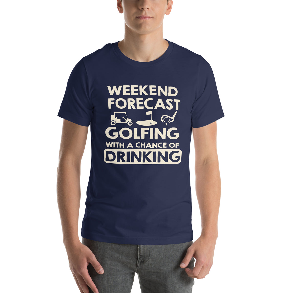 Weekend Forecast: Golfing with a Chance of Drinking Unisex T-Shirt