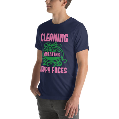 Cleaning Spaces, Creating Happy Faces Unisex T-Shirt