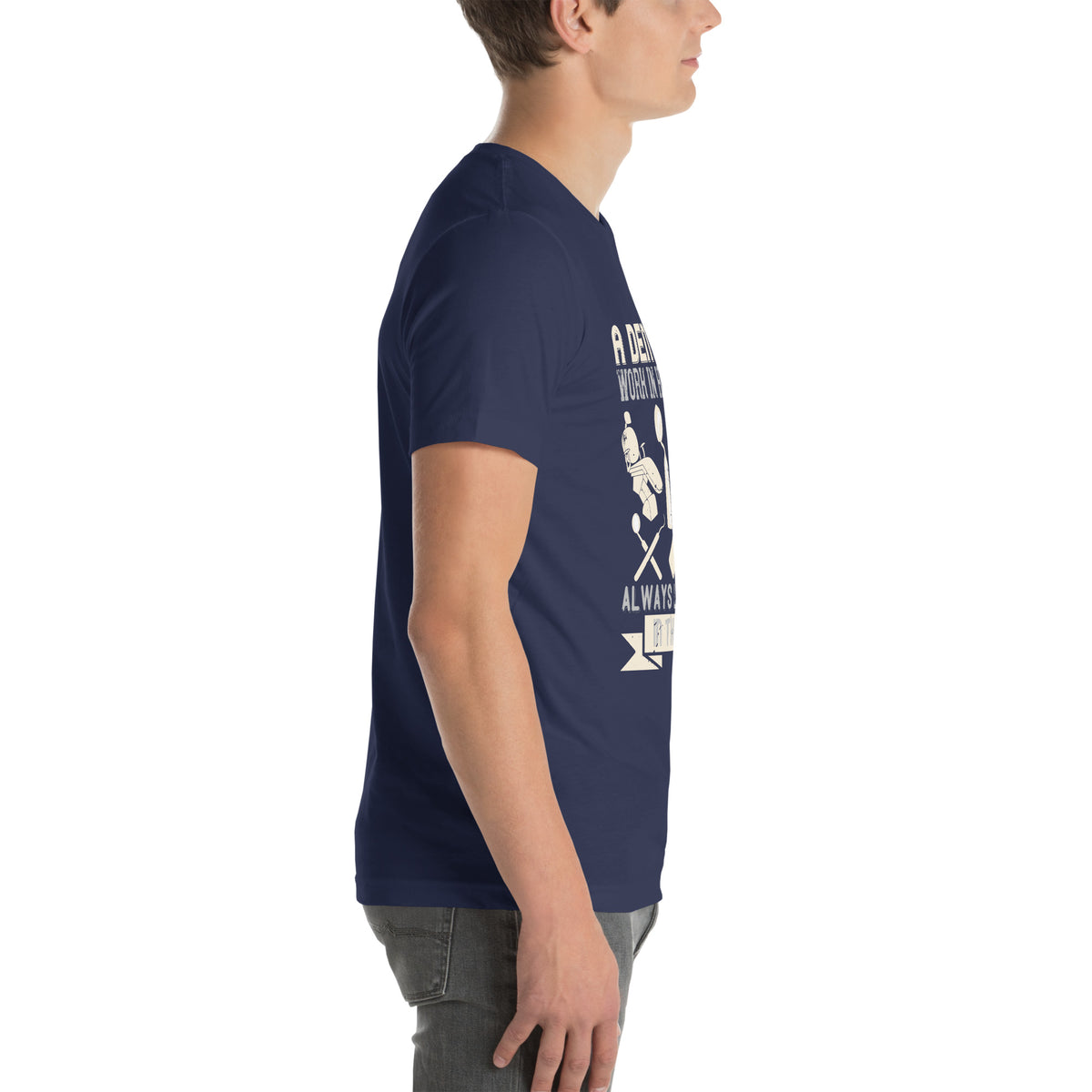 A Dentist at Work in His Vocation Always Looks Down in the Mouth Unisex T-Shirt