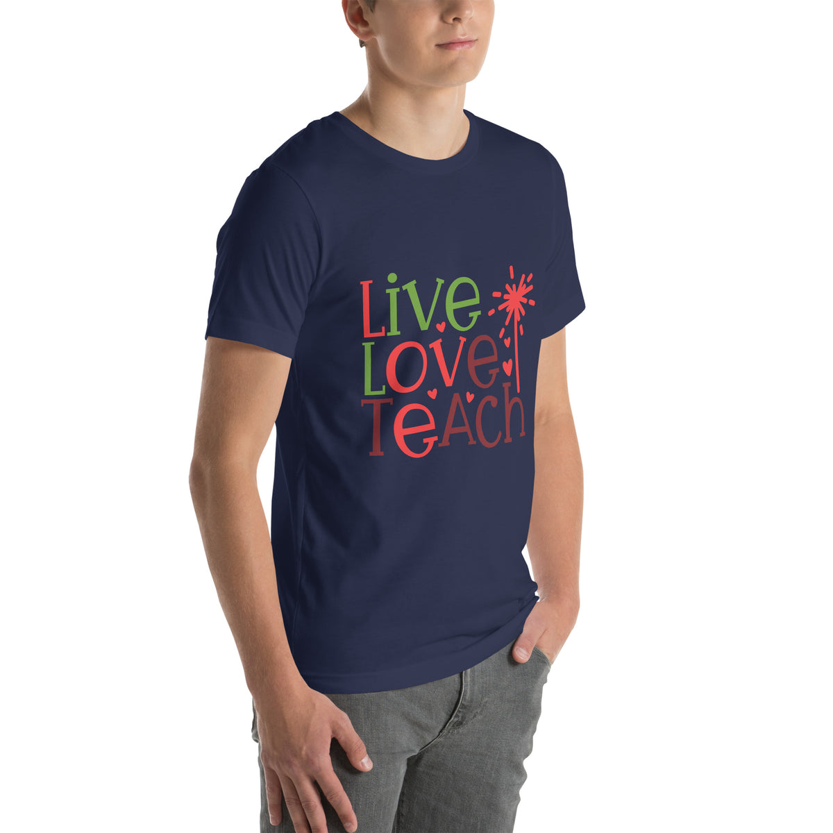 Live Love Teach Christmas – Sparkler Unisex T-Shirt