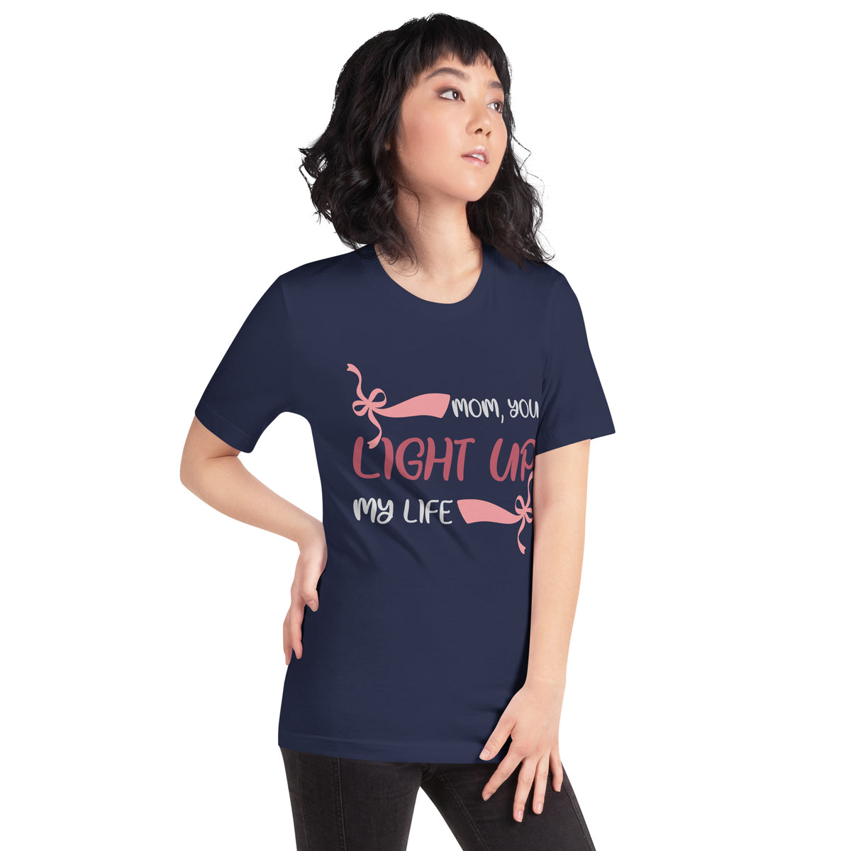 Mom, You Light Up My Life – Pink Ribbons Unisex T-Shirt