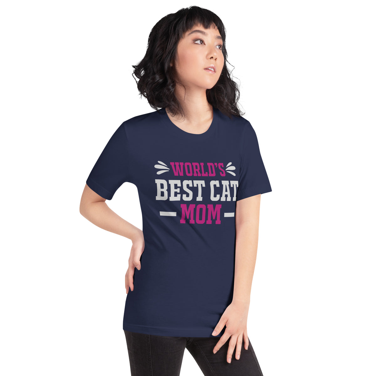 World's Best Cat Mom – Classic Pink Unisex T-Shirt