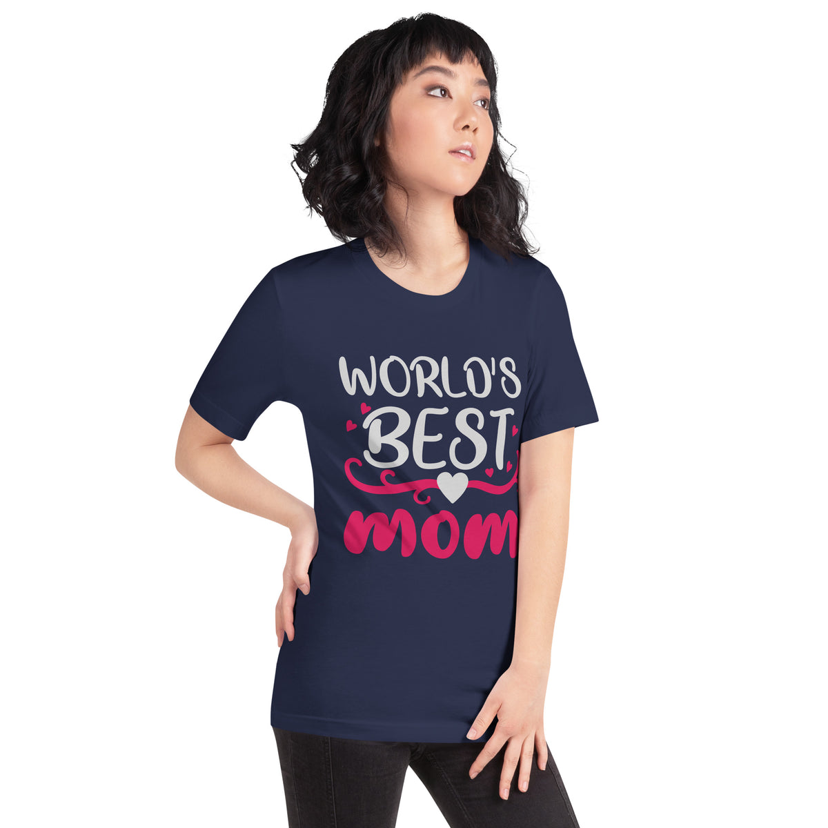World's Best Mom – Pink Script Unisex T-Shirt