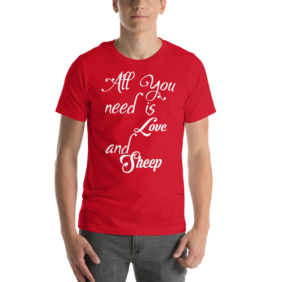 All You Need Is Love and Sheep Unisex T-Shirt