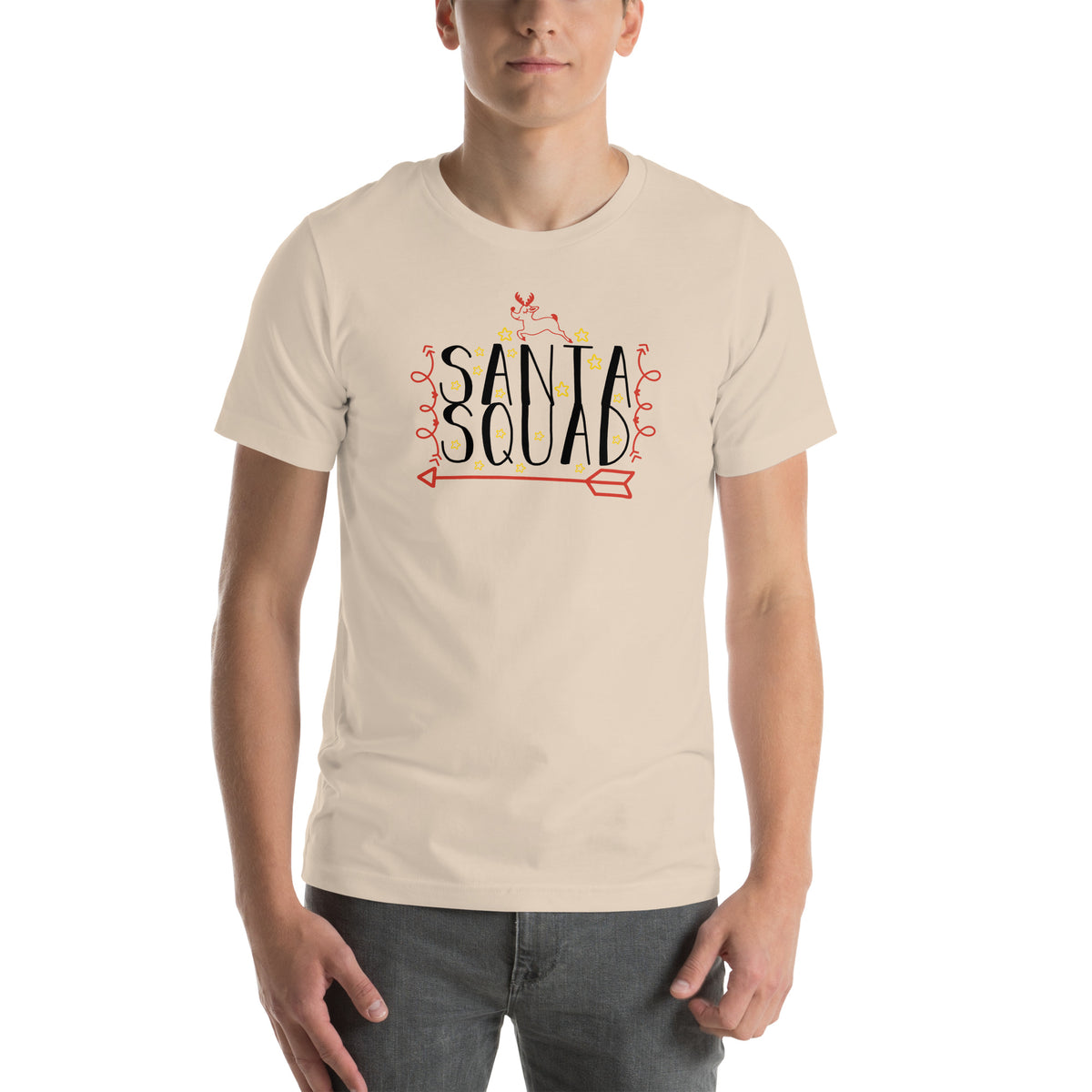 Santa Squad Christmas – Reindeer Arrow Unisex T-Shirt
