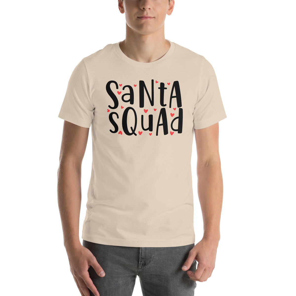 Santa Squad Christmas – Bold Black Letters Unisex T-Shirt