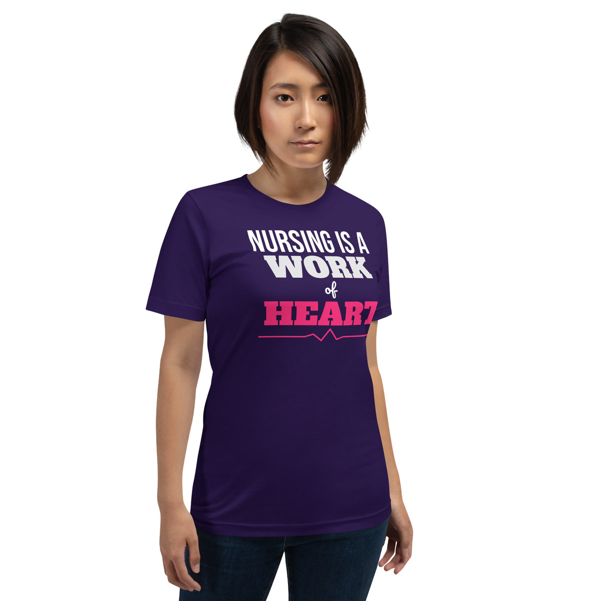 Nursing Is a Work of Heart Valentine's Day Unisex T-Shirt
