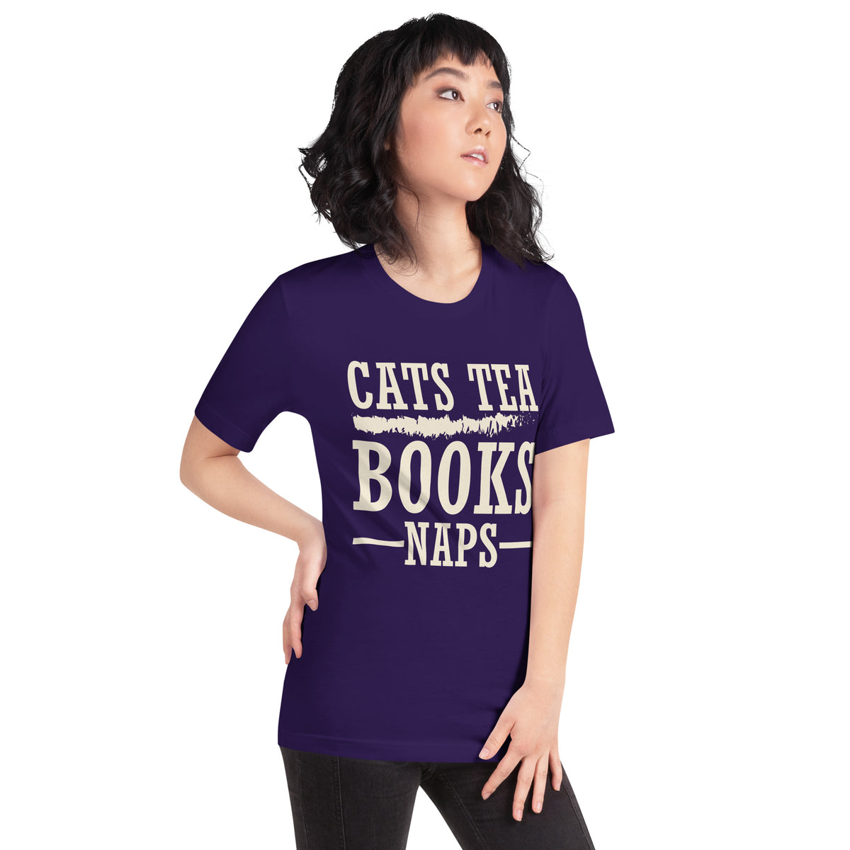 Cats Tea Books Naps Unisex T-Shirt