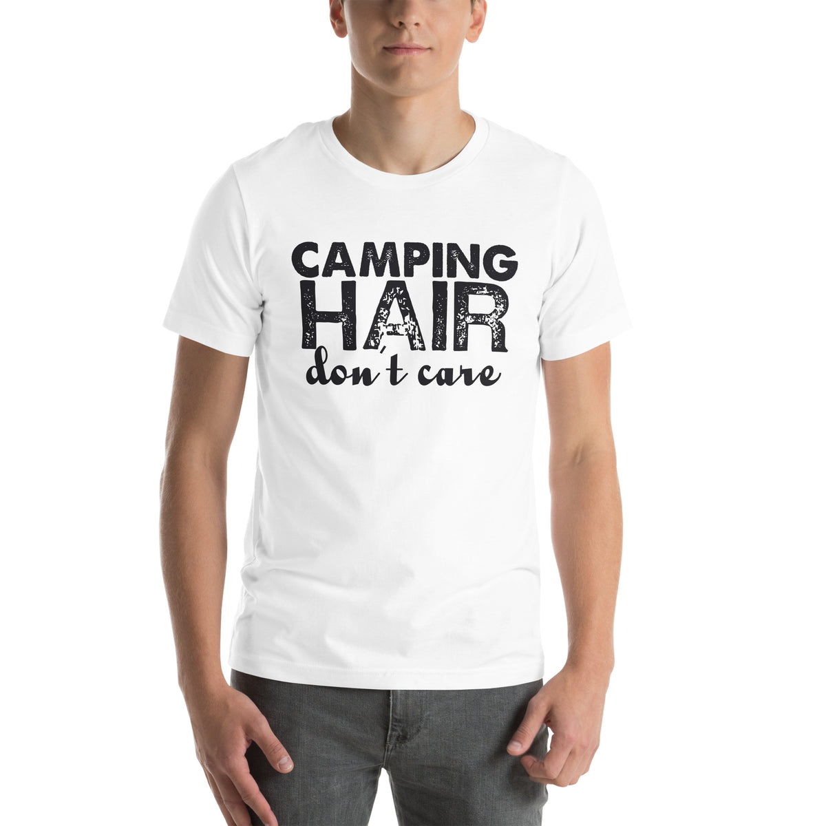 Camping Hair Don't Care Unisex T-Shirt