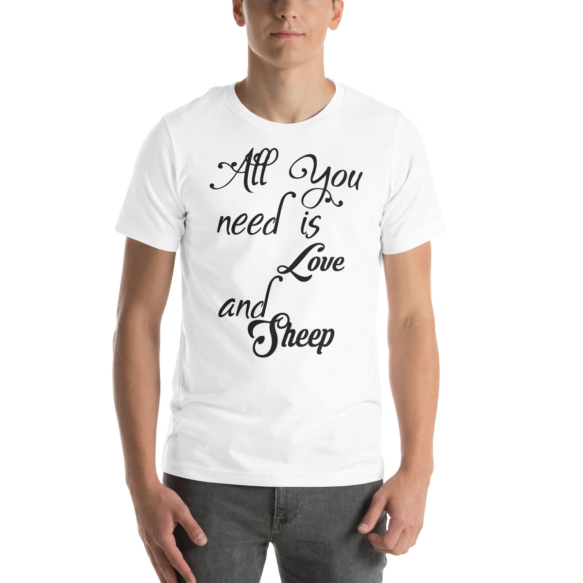 All You Need Is Love and Sheep Unisex T-Shirt