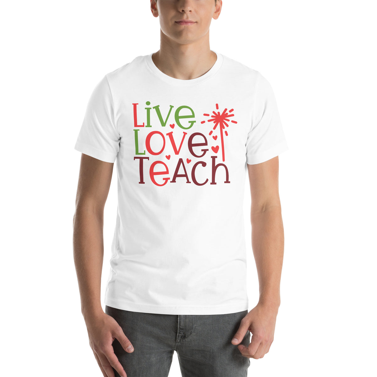 Live Love Teach Christmas – Sparkler Unisex T-Shirt
