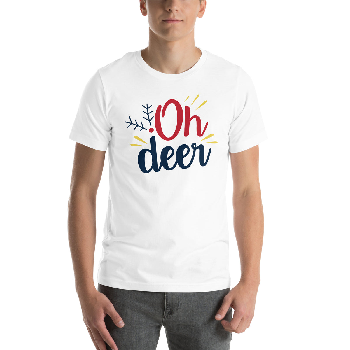 Oh Deer Christmas – Bold Script Unisex T-Shirt