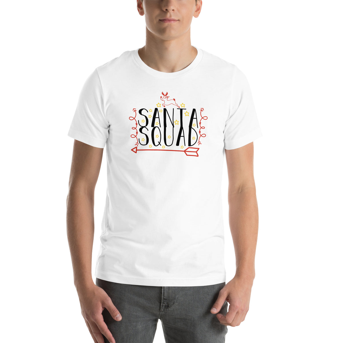 Santa Squad Christmas – Reindeer Arrow Unisex T-Shirt