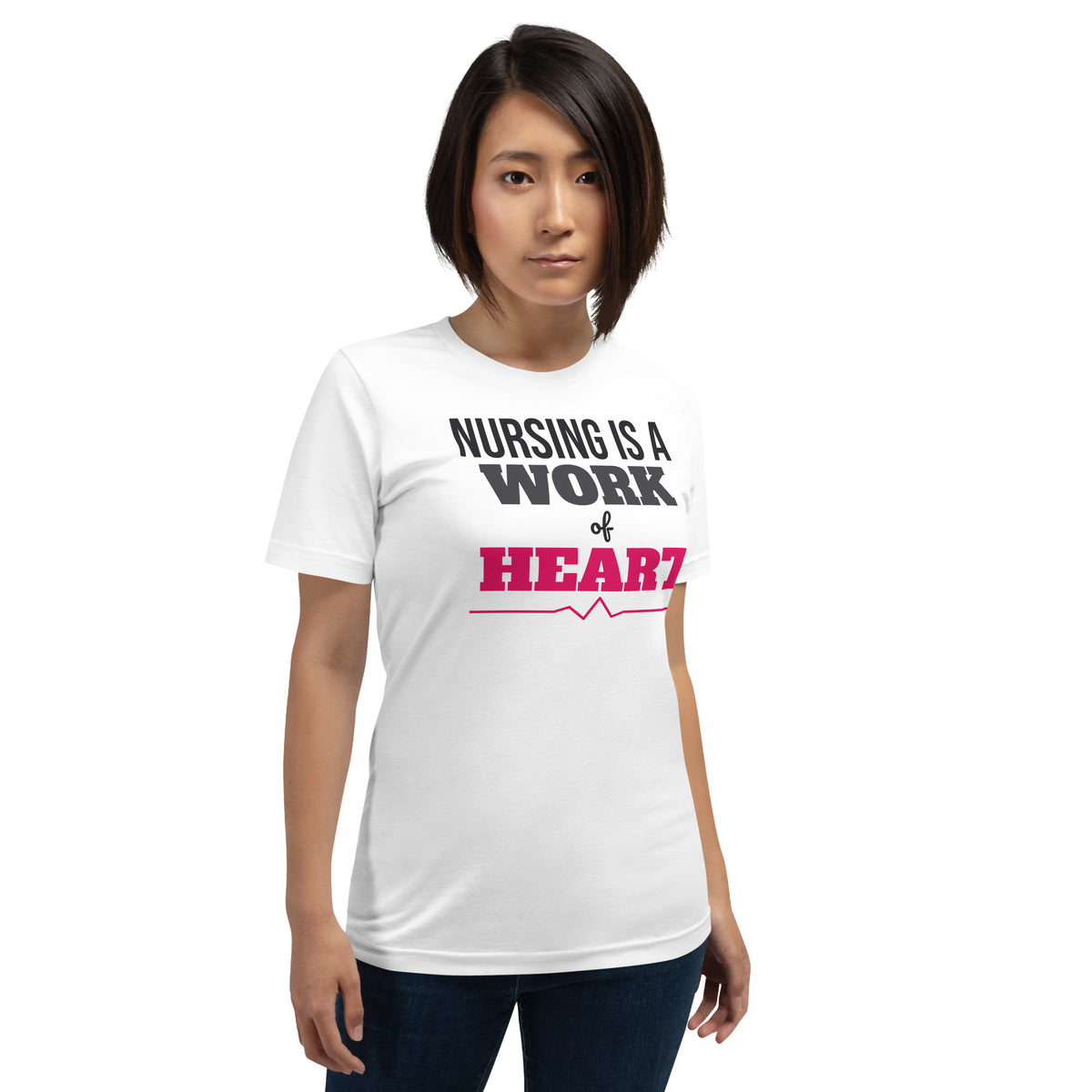 Nursing Is a Work of Heart Valentine's Day Unisex T-Shirt