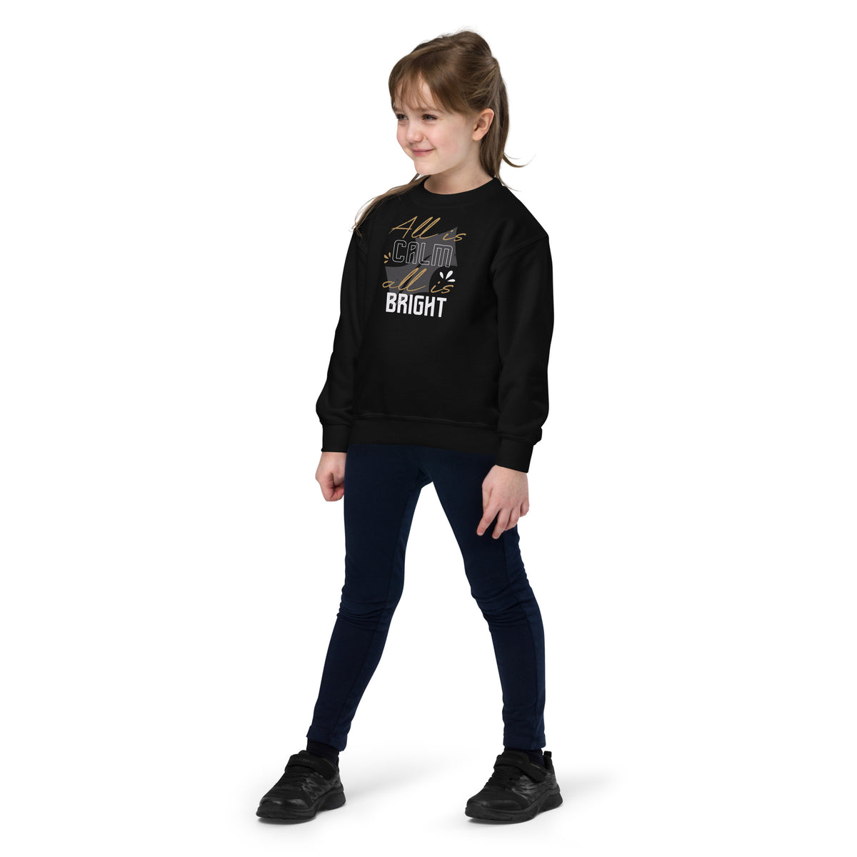 All Is Calm, All Is Bright Christmas Kids Sweatshirt