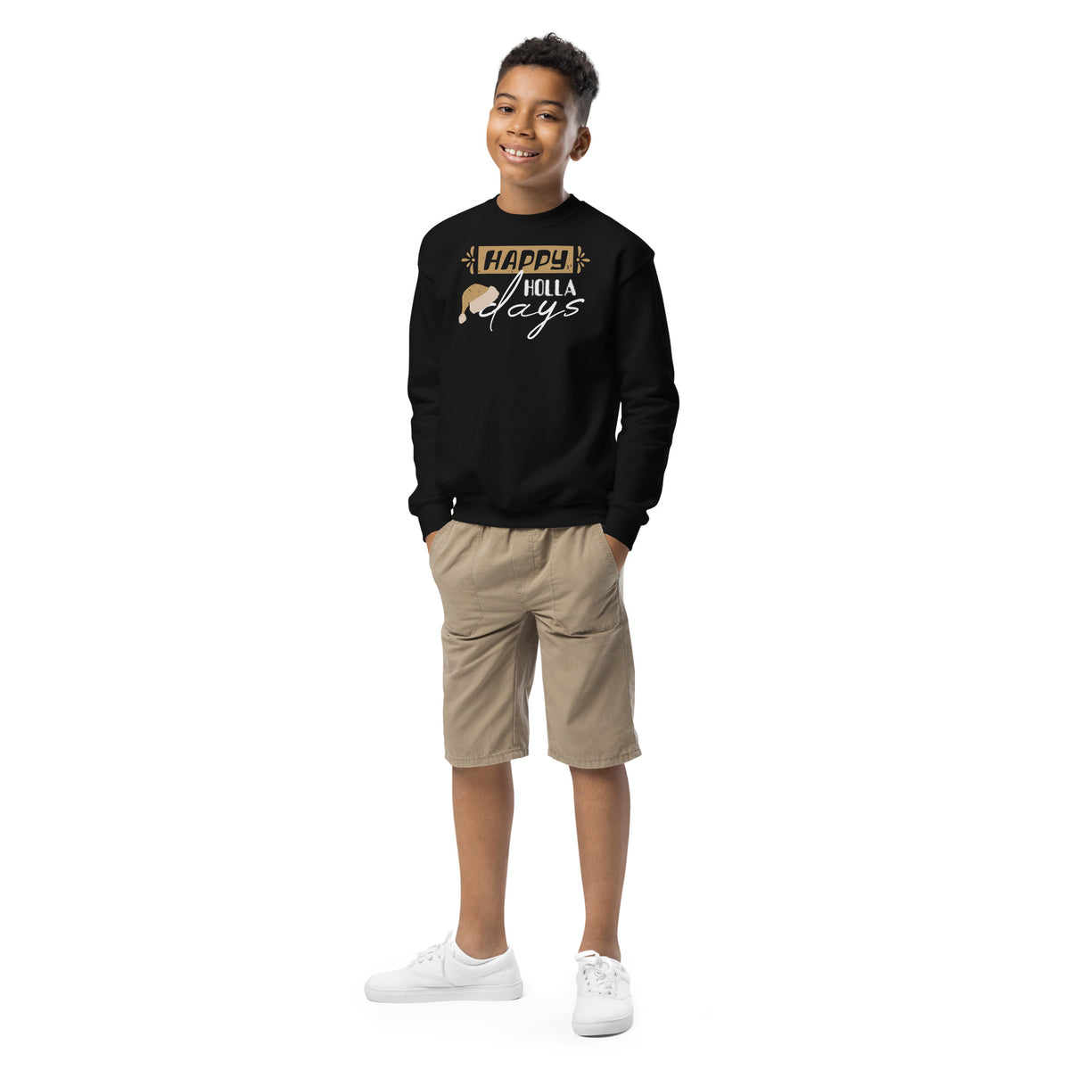 Happy Holla Days Christmas Kids Sweatshirt