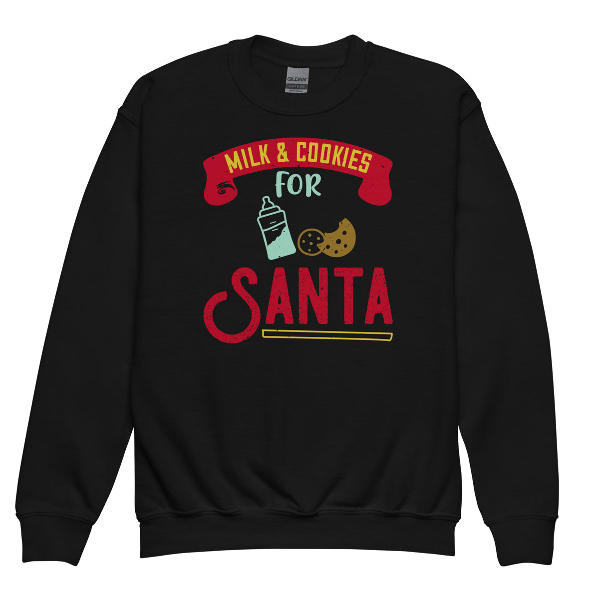 Milk & Cookies for Santa Christmas Kids Sweatshirt