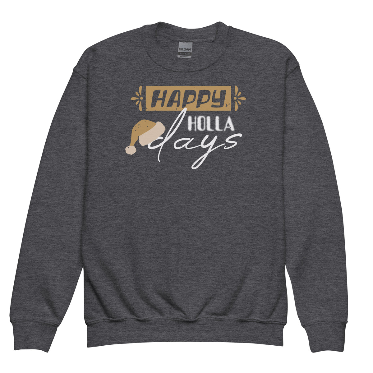 Happy Holla Days Christmas Kids Sweatshirt