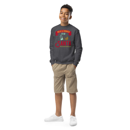 Milk & Cookies for Santa Christmas Kids Sweatshirt