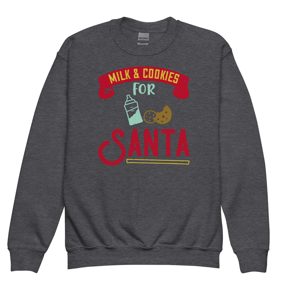 Milk & Cookies for Santa Christmas Kids Sweatshirt