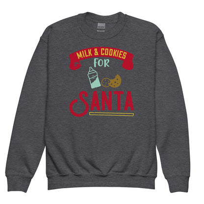 Milk & Cookies for Santa Christmas Kids Sweatshirt