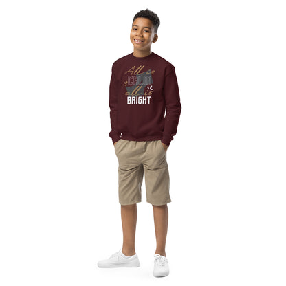 All Is Calm, All Is Bright Christmas Kids Sweatshirt