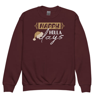 Happy Holla Days Christmas Kids Sweatshirt