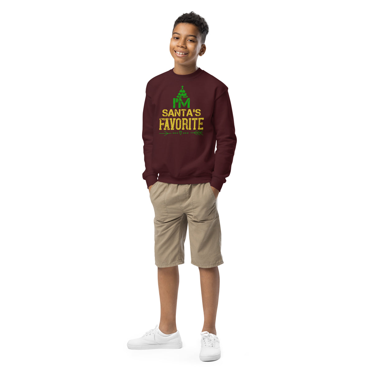 I'm Santa's Favorite Christmas Kids Sweatshirt