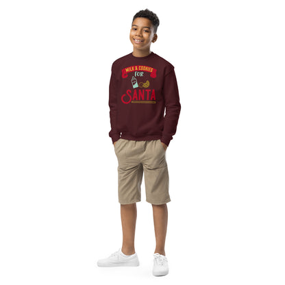 Milk & Cookies for Santa Christmas Kids Sweatshirt