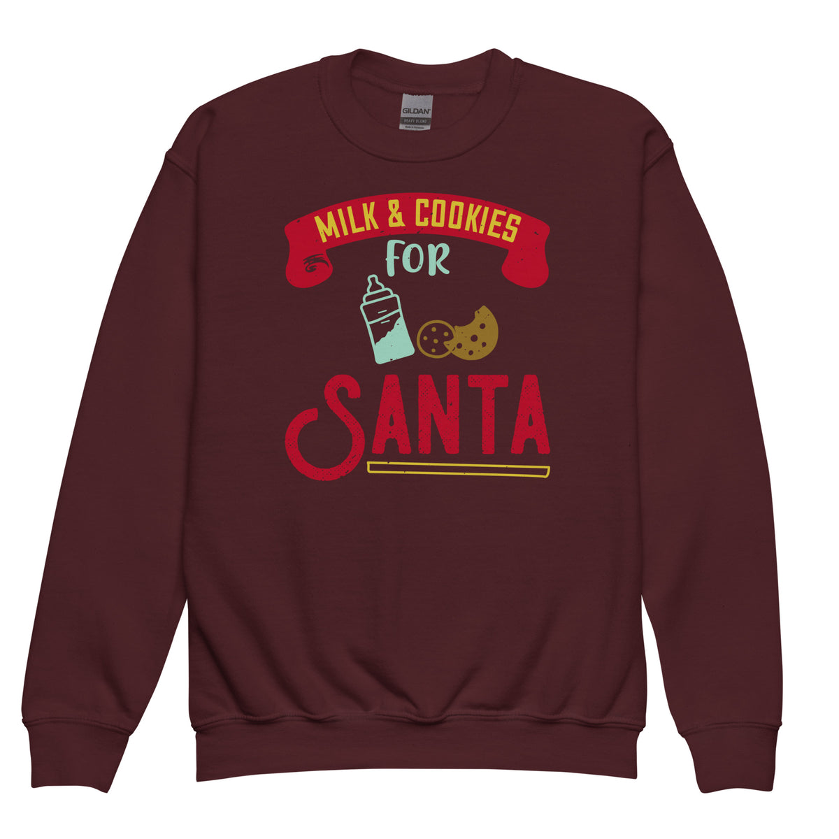 Milk & Cookies for Santa Christmas Kids Sweatshirt