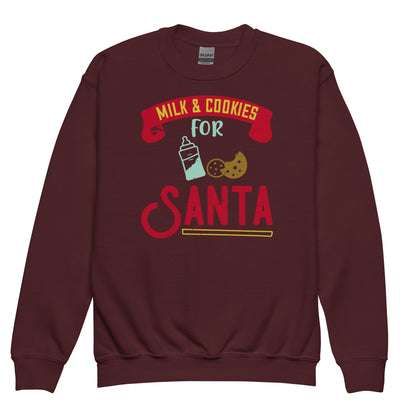 Milk & Cookies for Santa Christmas Kids Sweatshirt