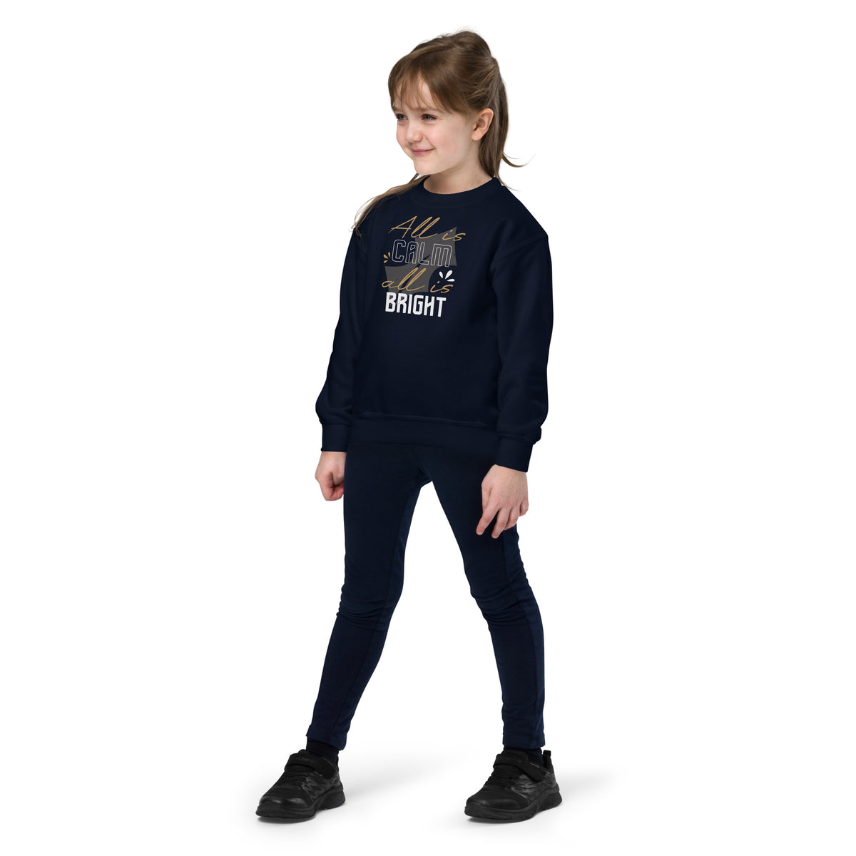 All Is Calm, All Is Bright Christmas Kids Sweatshirt