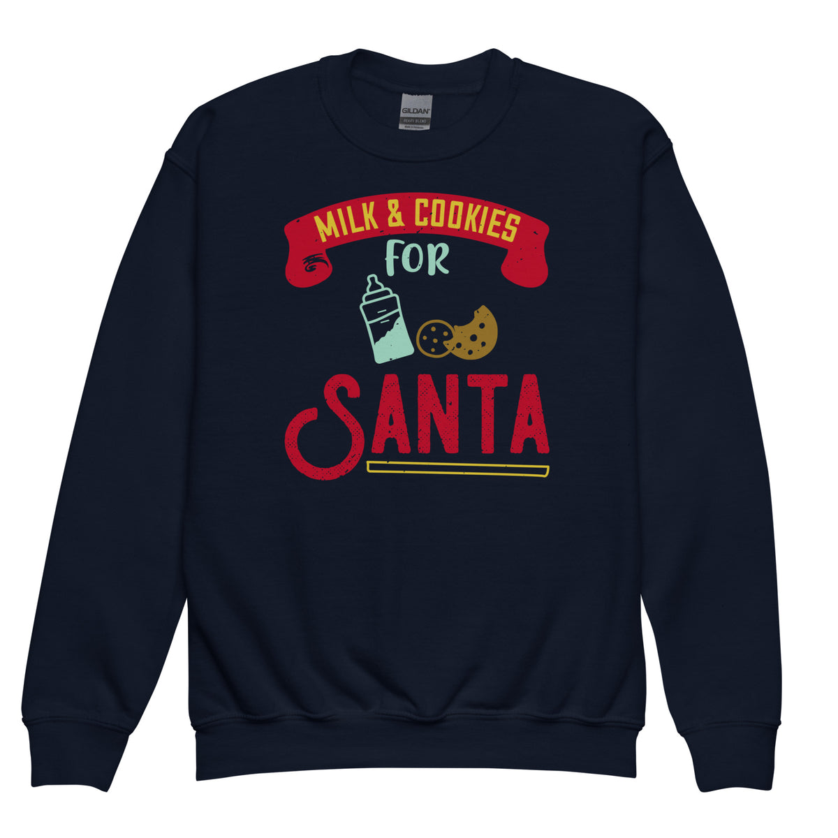 Milk & Cookies for Santa Christmas Kids Sweatshirt