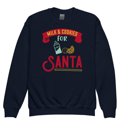 Milk & Cookies for Santa Christmas Kids Sweatshirt