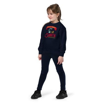 Milk & Cookies for Santa Christmas Kids Sweatshirt