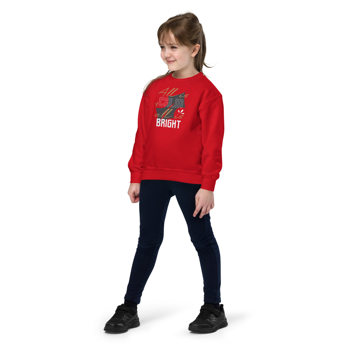 All Is Calm, All Is Bright Christmas Kids Sweatshirt