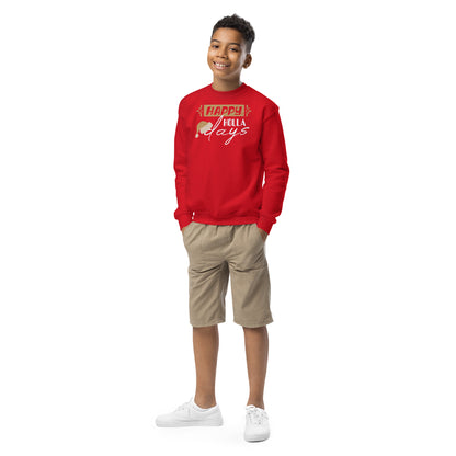 Happy Holla Days Christmas Kids Sweatshirt