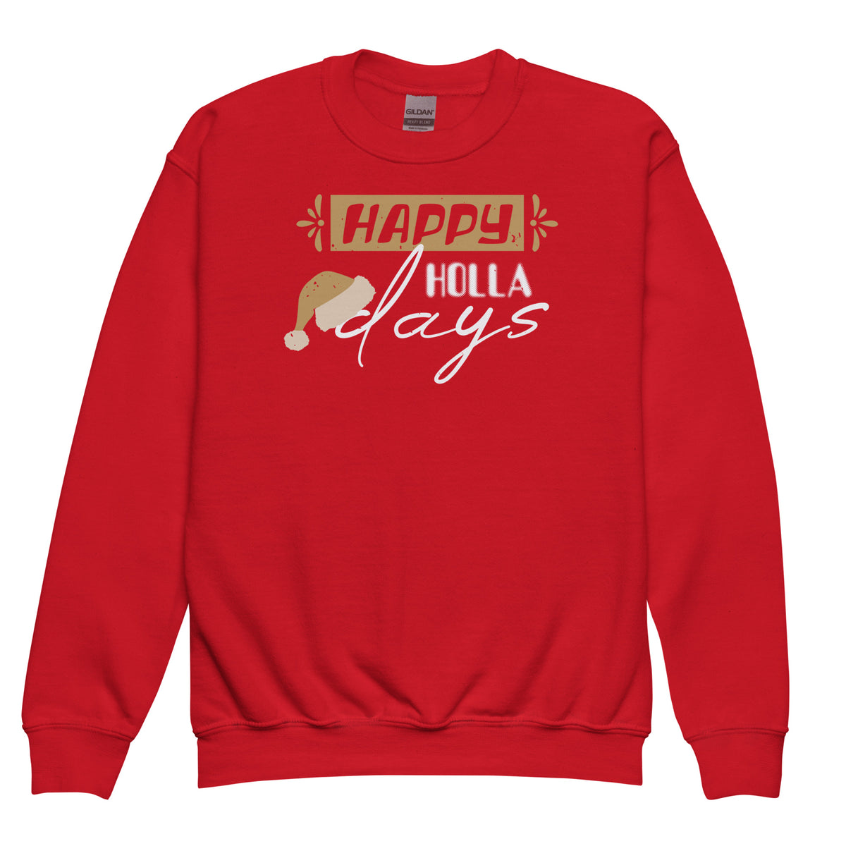 Happy Holla Days Christmas Kids Sweatshirt