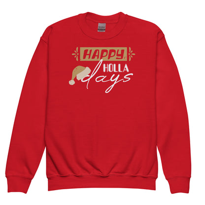 Happy Holla Days Christmas Kids Sweatshirt
