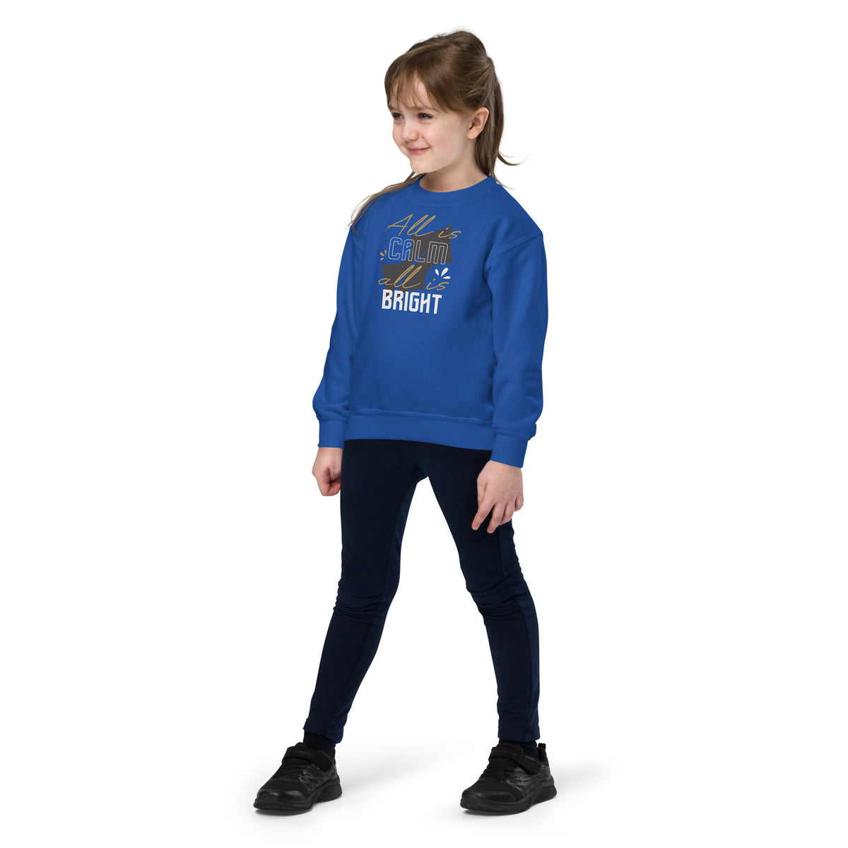 All Is Calm, All Is Bright Christmas Kids Sweatshirt