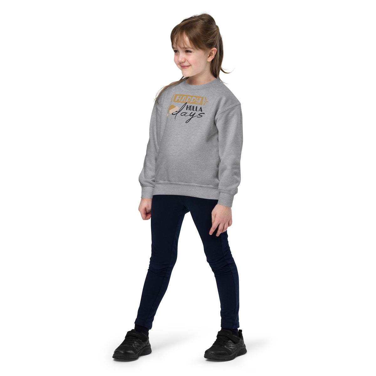 Happy Holla Days Christmas Kids Sweatshirt